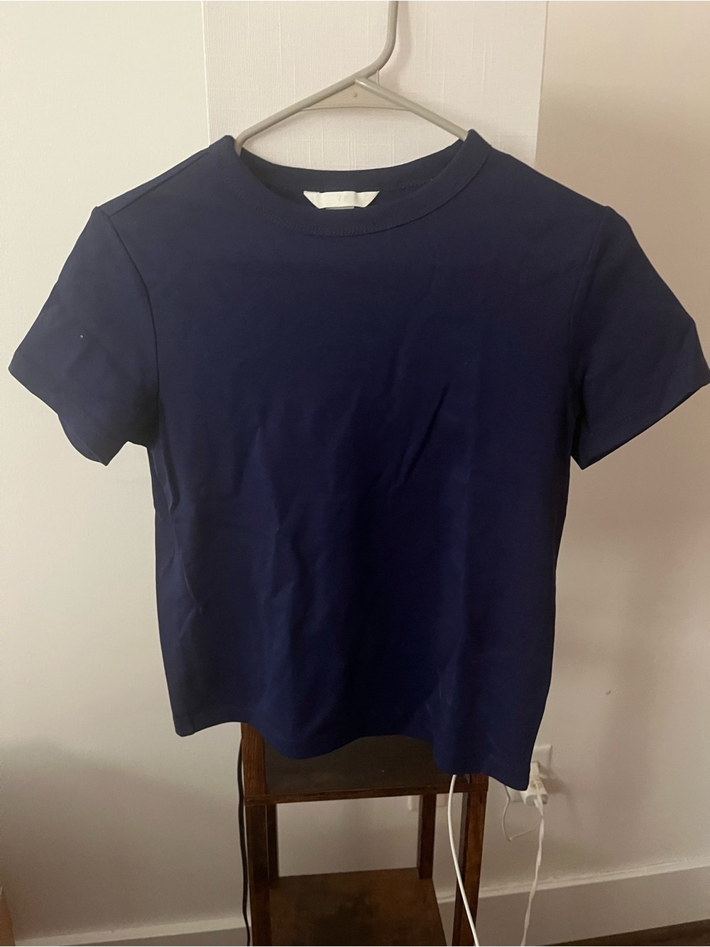 H&M Navy Short Sleeve Crewneck Tee